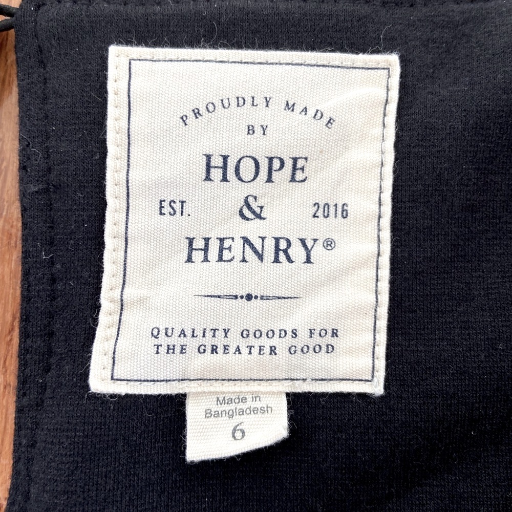 Hope & Henry Women’s Black Long-sleeve Dress. Organic Cotton, Maternity Friendly - Picture 6 of 14